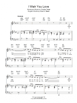 page one of I Wish You Love (Piano, Vocal & Guitar Chords)