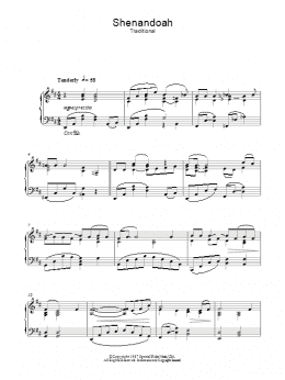 page one of Shenandoah (Piano Solo)