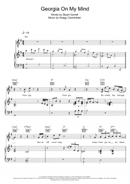 page one of Georgia On My Mind (Piano, Vocal & Guitar Chords)