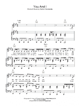 page one of You And I (Piano, Vocal & Guitar Chords)