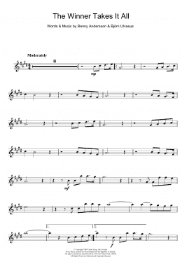 page one of The Winner Takes It All (Alto Sax Solo)