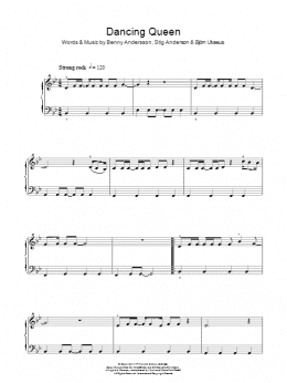 page one of Dancing Queen (Easy Piano)