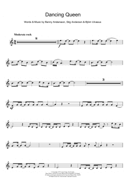 page one of Dancing Queen (Clarinet Solo)