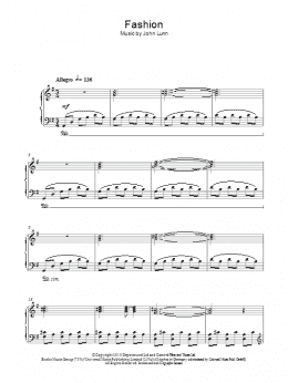 page one of Fashion (Piano Solo)