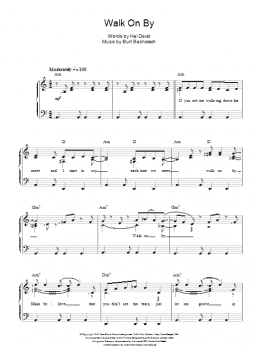 page one of Walk On By (Piano & Vocal)