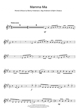 page one of Mamma Mia (Alto Sax Solo)