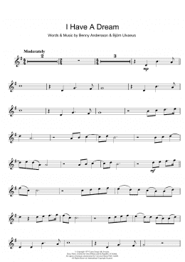 page one of I Have A Dream (Flute Solo)