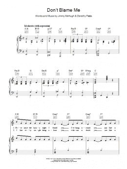 page one of Don't Blame Me (Piano, Vocal & Guitar Chords)