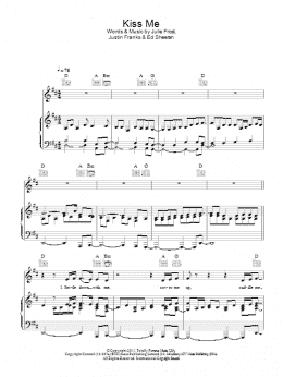 page one of Kiss Me (Piano, Vocal & Guitar Chords)