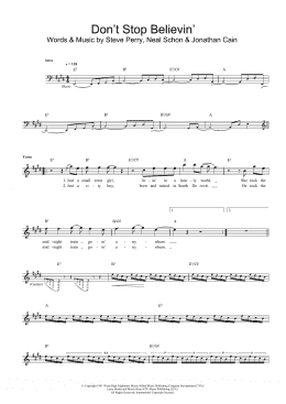 page one of Don't Stop Believin' (Drums)