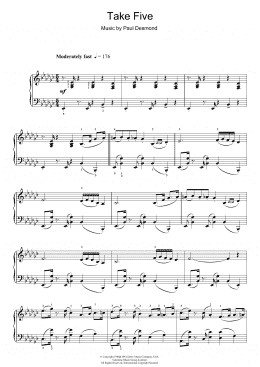 page one of Take Five (Piano Solo)