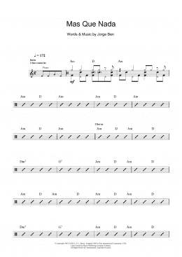 page one of Mas Que Nada (Say No More) (Drums)