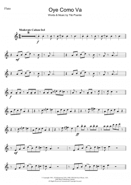 page one of Oye Como Va (Flute Solo)