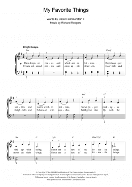 page one of My Favorite Things (from The Sound Of Music) (Beginner Piano (Abridged))