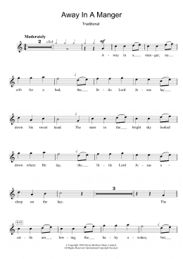 page one of Away In A Manger (Flute Solo)