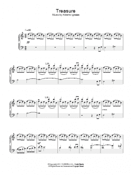 page one of Treasure (Piano Solo)