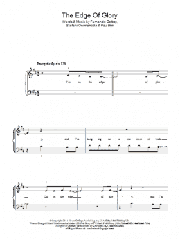 page one of The Edge Of Glory (Easy Piano)