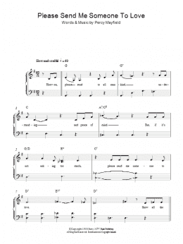 page one of Please Send Me Someone To Love (Easy Piano)