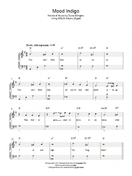 page one of Mood Indigo (Easy Piano)