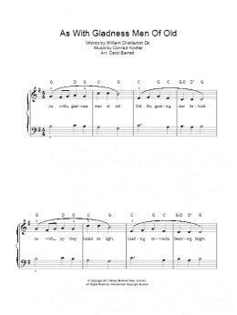 page one of As With Gladness Men Of Old (Piano & Vocal)