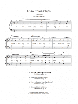 page one of I Saw Three Ships (Piano & Vocal)