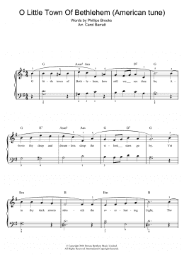 page one of O Little Town Of Bethlehem (Piano & Vocal)