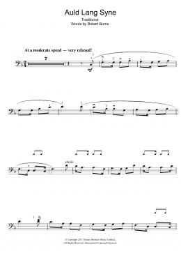 page one of Auld Lang Syne (Cello Solo)