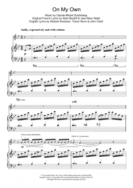 page one of On My Own (from Les Miserables) (Violin Solo)