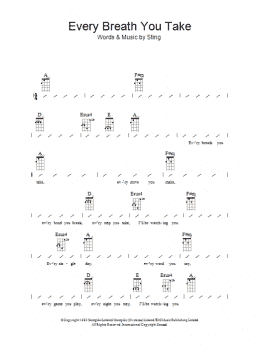 page one of Every Breath You Take (Ukulele Chords/Lyrics)