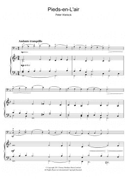 page one of Pieds-En-L'air (from the Capriol Suite) (Cello Solo)