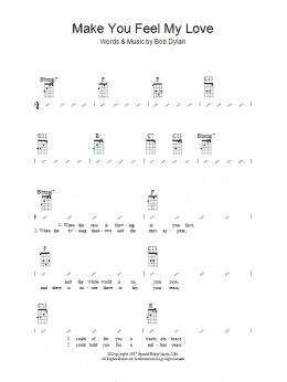 page one of Make You Feel My Love (Ukulele Chords/Lyrics)