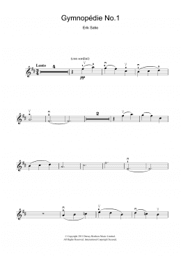 page one of Gymnopedie No. 1 (Violin Solo)