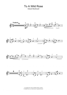 page one of To A Wild Rose (Violin Solo)