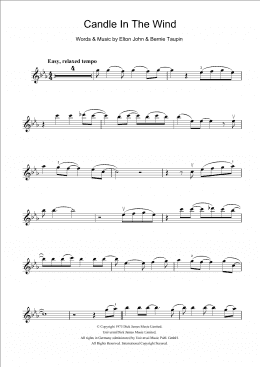 page one of Candle In The Wind (Violin Solo)