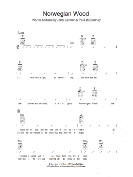 page one of Norwegian Wood (This Bird Has Flown) (Ukulele Chords/Lyrics)