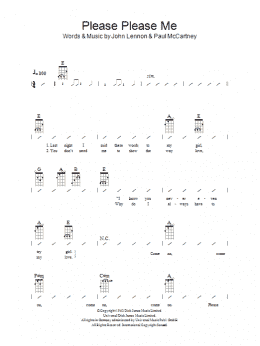 page one of Please Please Me (Ukulele Chords/Lyrics)