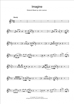 page one of Imagine (Alto Sax Solo)