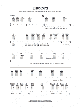 page one of Blackbird (Ukulele Chords/Lyrics)