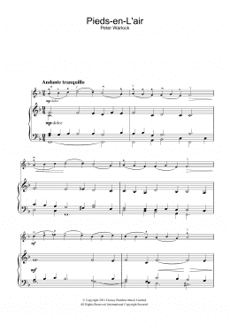 page one of Pieds-En-L'air (from the Capriol Suite) (Violin Solo)