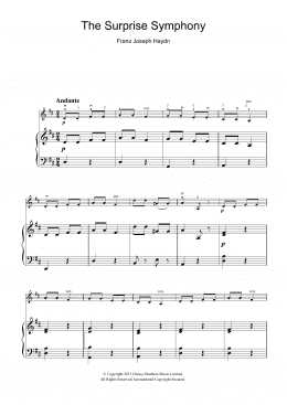 page one of The Surprise Symphony (Violin Solo)