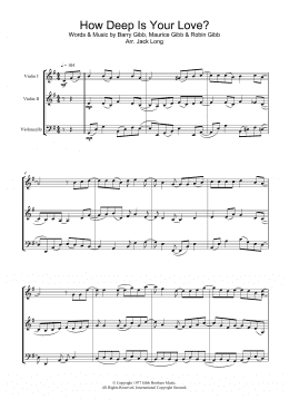 page one of How Deep Is Your Love (Violin Solo)