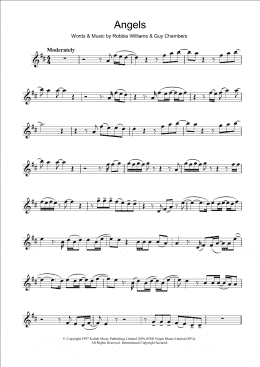 page one of Angels (Clarinet Solo)