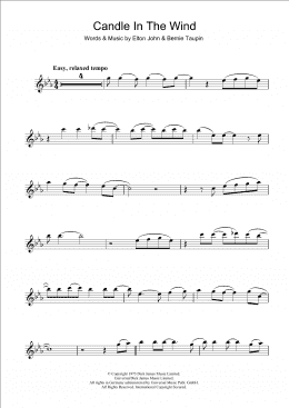 page one of Candle In The Wind (Flute Solo)