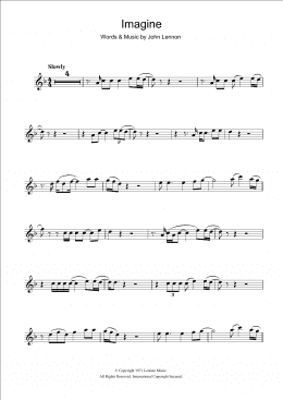 page one of Imagine (Flute Solo)