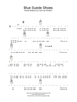 page one of Blue Suede Shoes (Ukulele Chords/Lyrics)