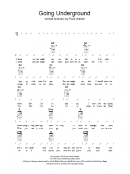 page one of Going Underground (Ukulele Chords/Lyrics)