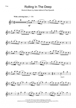 page one of Rolling In The Deep (Flute Solo)