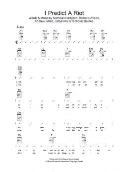 page one of I Predict A Riot (Ukulele Chords/Lyrics)