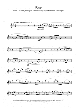 page one of Rise (Alto Sax Solo)