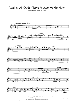 page one of Against All Odds (Take A Look At Me Now) (Alto Sax Solo)